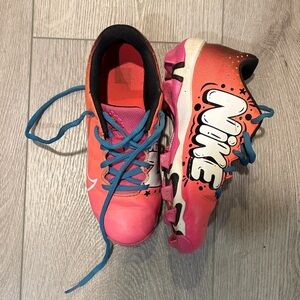 Nike Girls Pink to Orange Gradient Softball Cleats